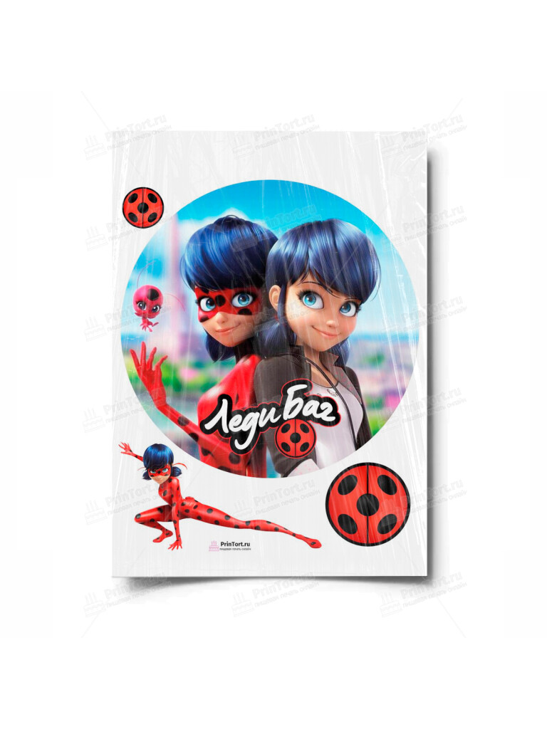 Сахарная и вафельная Картинка для торта «Леди Баг» — PT101042 | Пищевая печать на торте, сахарной, вафельной бумаге -> PrinTort.ru