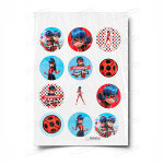 Сахарная и вафельная Картинка для капкейков «Леди Баг» — PT101055 | Пищевая печать на торте, сахарной, вафельной бумаге -> PrinTort.ru