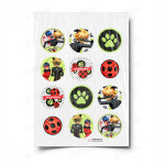 Сахарная и вафельная Картинка для капкейков «Леди Баг» — PT101056 | Пищевая печать на торте, сахарной, вафельной бумаге -> PrinTort.ru