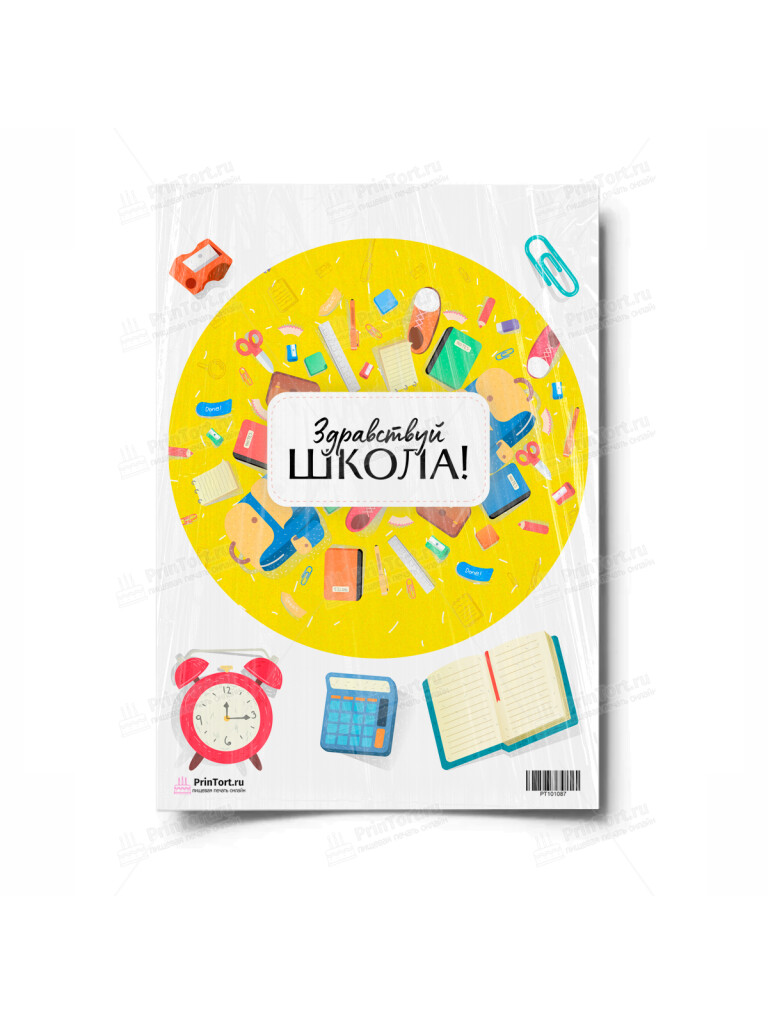 Сахарная и вафельная Картинка для торта «1 Сентября» — PT101087 | Пищевая печать на торте, сахарной, вафельной бумаге -> PrinTort.ru