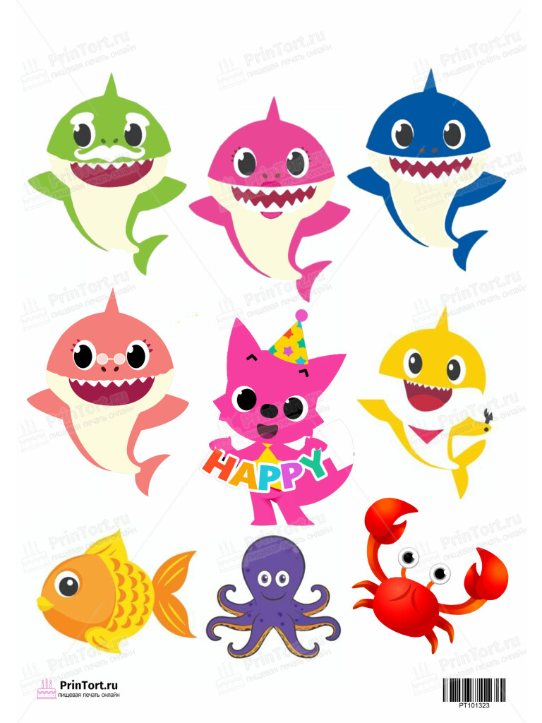 Сахарная, вафельная Картинка для торта «Акулёнок (Baby Shirk)» — PT101323 | Пищевая печать на торте, сахарной, вафельной бумаге -> PrinTort.ru Сахарная и вафельная Картинка для торта «Акулёнок (Baby Shirk)» — PT101323 | Пищевая печать на торте, сахарной, вафельной бумаге -> PrinTort.ru