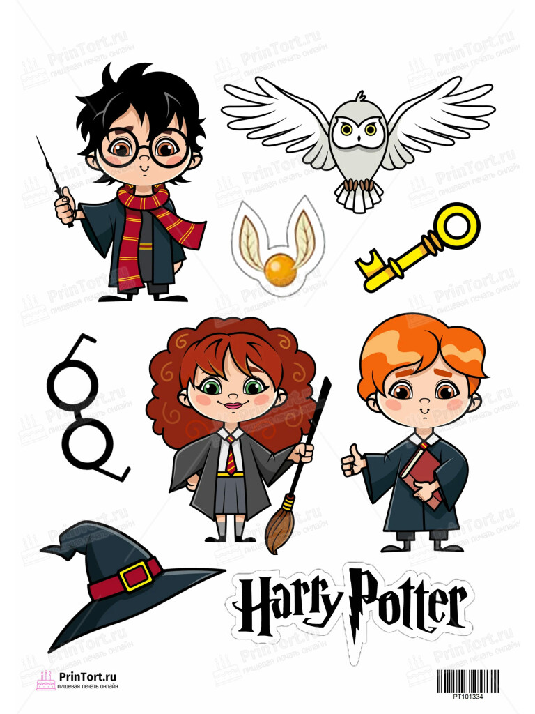 Сахарная и вафельная Картинка для торта «Гарри Поттер (Harry Potter)» — PT101334 | Пищевая печать на торте, сахарной, вафельной бумаге -> PrinTort.ru