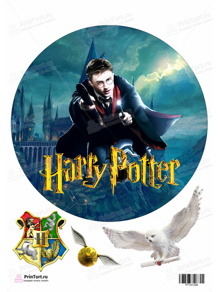Сахарная и вафельная Картинка для торта «Гарри Поттер (Harry Potter)» — PT101339 | Пищевая печать на торте, сахарной, вафельной бумаге -> PrinTort.ru