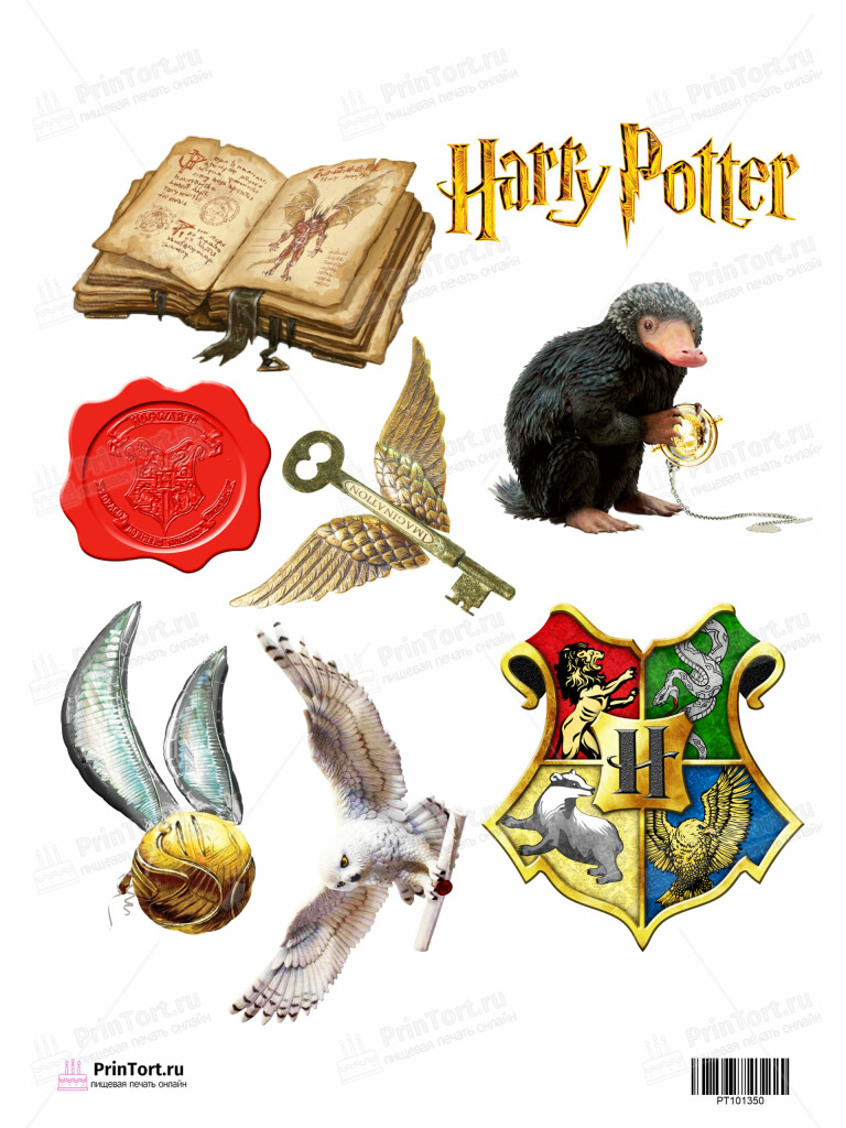 Сахарная и вафельная Картинка для торта «Гарри Поттер (Harry Potter)» — PT101350 | Пищевая печать на торте, сахарной, вафельной бумаге -> PrinTort.ru