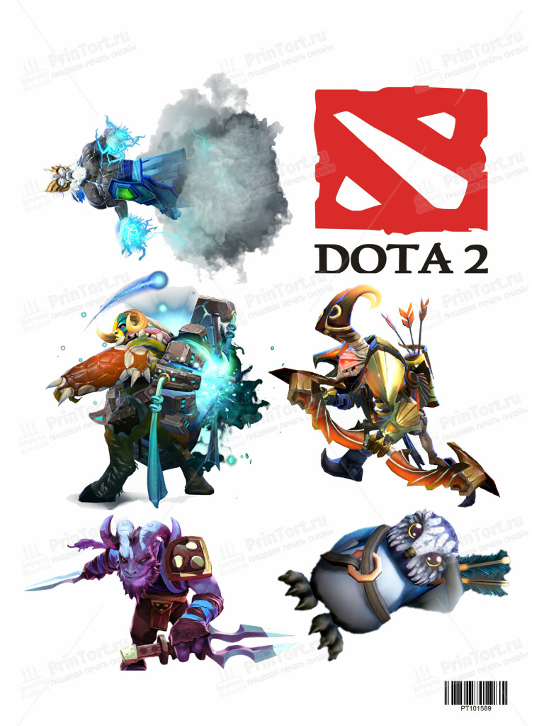 Сахарная и вафельная Картинка для торта «Дота» (Dota)- PT101589 | Пищевая печать на торте, сахарной, вафельной бумаге -> PrinTort.ru