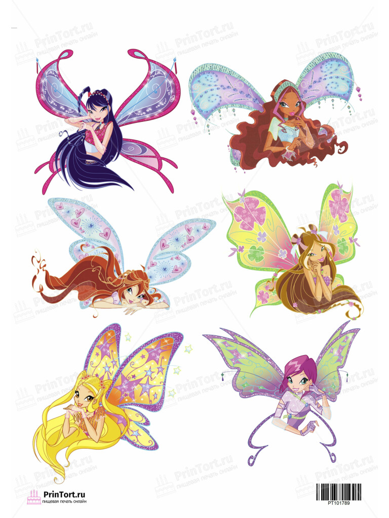 Сахарная, вафельная Картинка для торта «Винкс (Winx club)»  — PT101789 | Пищевая печать на торте, сахарной, вафельной бумаге -> PrinTort.ru Сахарная и вафельная Картинка для торта «Винкс (Winx club)»  — PT101789 | Пищевая печать на торте, сахарной, вафельной бумаге -> PrinTort.ru