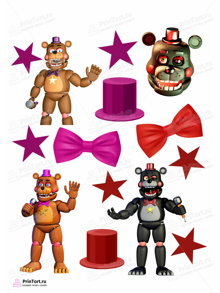 Сахарная и вафельная Картинка для торта «Монстры SCP» — PT102016 | Пищевая печать на торте, сахарной, вафельной бумаге -> PrinTort.ru