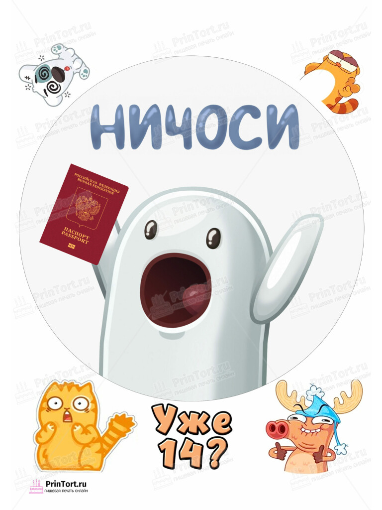 Сахарная и вафельная Картинка для торта «Паспорт» — PT102326 | Пищевая печать на торте, сахарной, вафельной бумаге -> PrinTort.ru