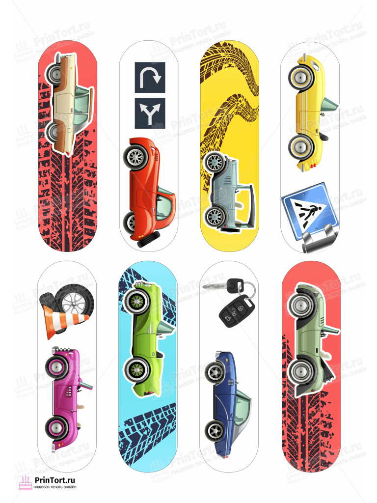 Сахарная и вафельная Картинка для эклеров «Автомобилисту» — PT102513 | Пищевая печать на торте, сахарной, вафельной бумаге -> PrinTort.ru