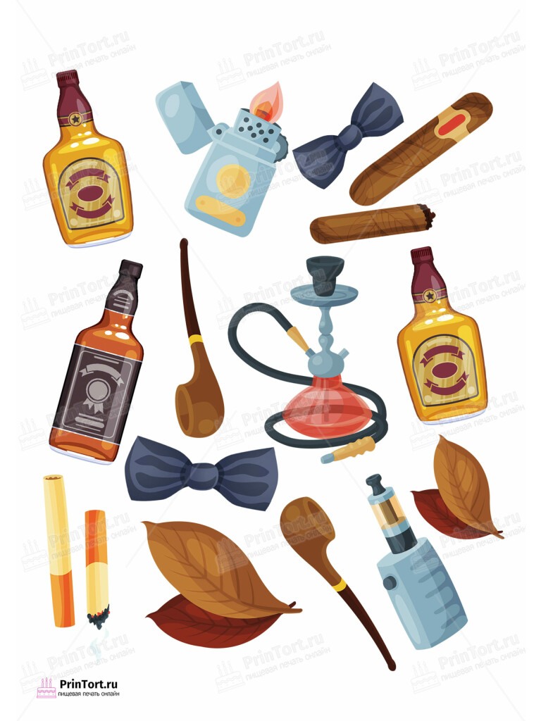 Сахарная и вафельная Картинка для торта «Для мужчины» — PT102871 | Пищевая печать на торте, сахарной, вафельной бумаге -> PrinTort.ru