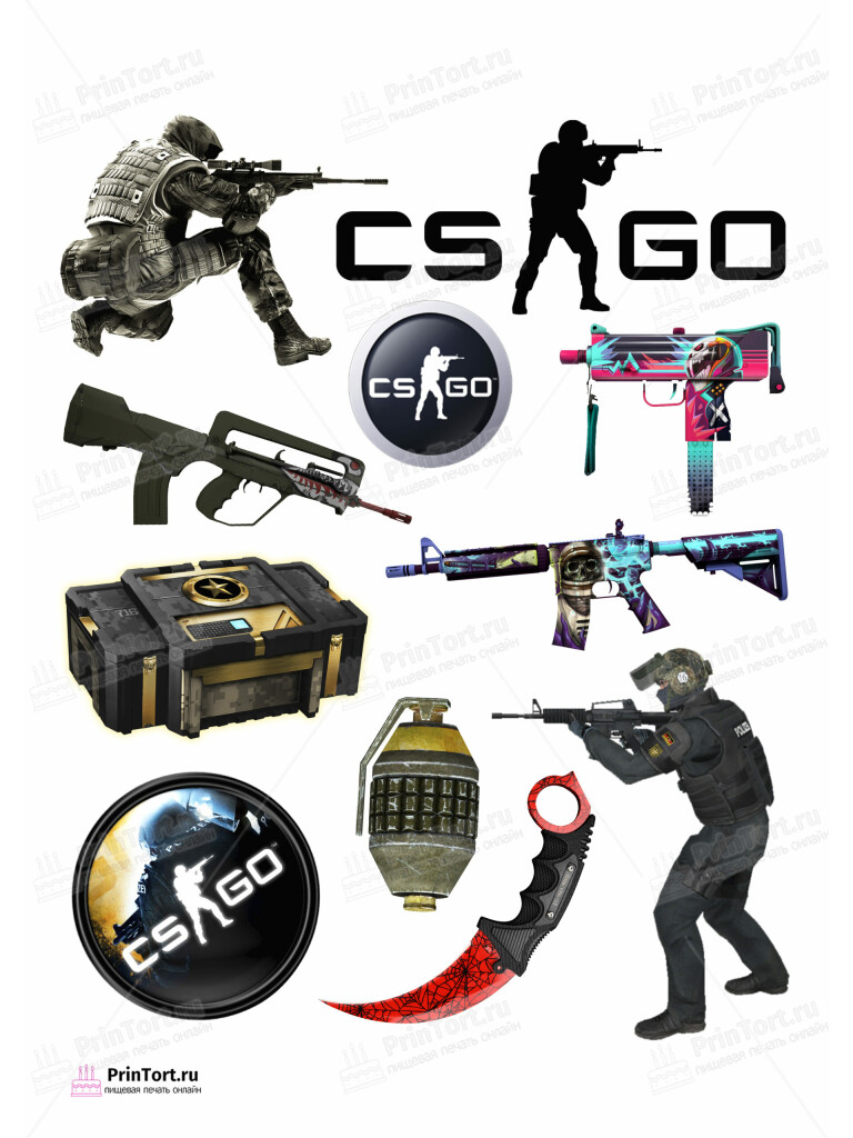 Сахарная, вафельная Картинка для торта «Counter strike (CS-GO)»- PT102982 | Пищевая печать на торте, сахарной, вафельной бумаге -> PrinTort.ru Сахарная и вафельная Картинка для торта «Counter strike (CS-GO)»- PT102982 | Пищевая печать на торте, сахарной, вафельной бумаге -> PrinTort.ru