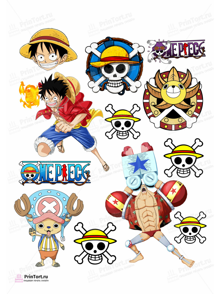 Сахарная, вафельная Картинка для торта » Ван Пис (One Piece)» — PT103024 | Пищевая печать на торте, сахарной, вафельной бумаге -> PrinTort.ru Сахарная и вафельная Картинка для торта » Ван Пис (One Piece)» — PT103024 | Пищевая печать на торте, сахарной, вафельной бумаге -> PrinTort.ru