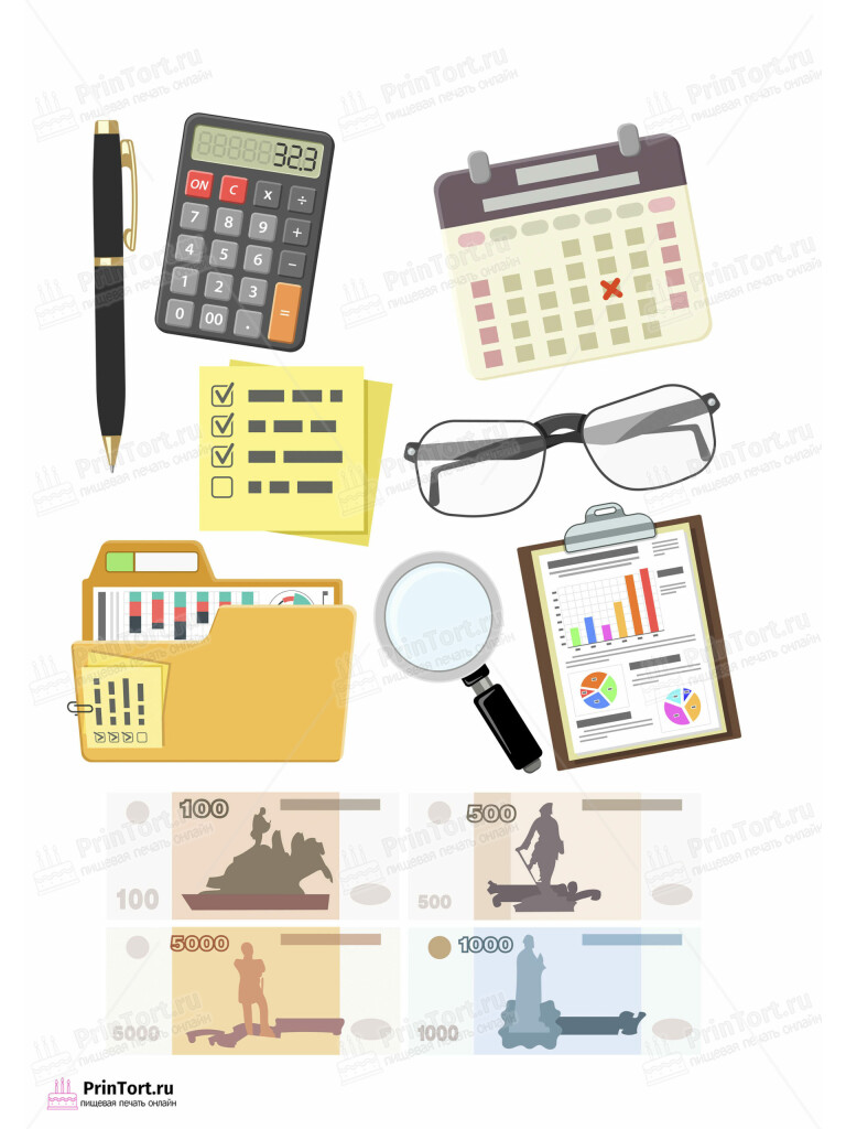 Сахарная и вафельная Картинка для торта «Бухгалтер» — PT103268 | Пищевая печать на торте, сахарной, вафельной бумаге -> PrinTort.ru