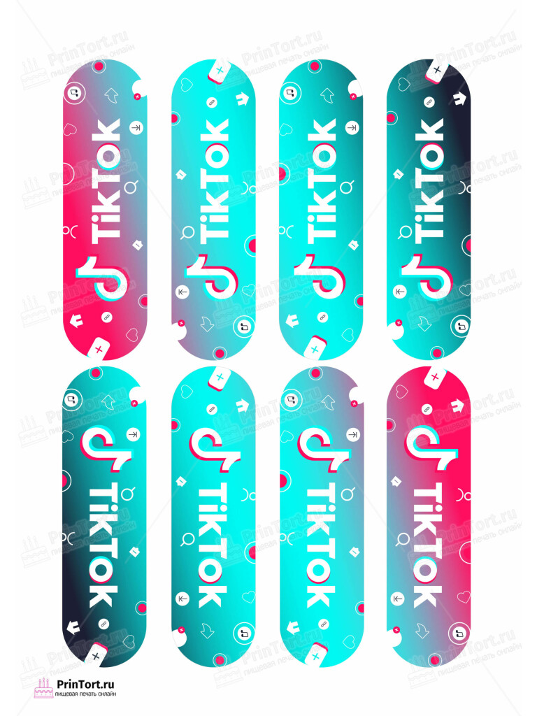 Сахарная и вафельная Картинка для эклеров «Социальные сети» — PT103332 | Пищевая печать на торте, сахарной, вафельной бумаге -> PrinTort.ru