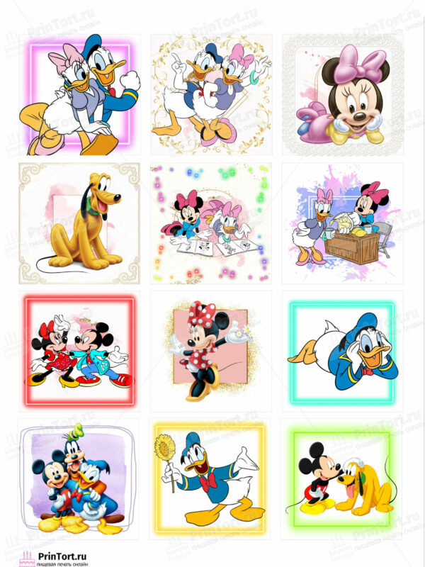 Сахарная и вафельная Картинка для торта «Микки Маус (Mickey mouse)» — PT103363 | Пищевая печать на торте, сахарной, вафельной бумаге -> PrinTort.ru