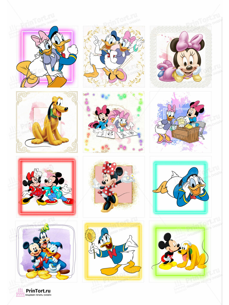 Сахарная и вафельная Картинка для торта «Микки Маус (Mickey mouse)» — PT103363 | Пищевая печать на торте, сахарной, вафельной бумаге -> PrinTort.ru