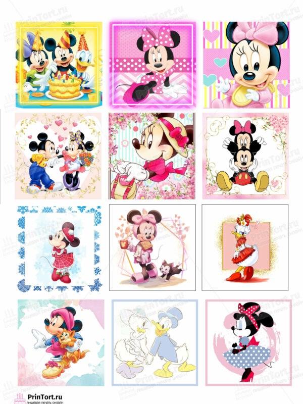 Сахарная и вафельная Картинка для торта «Микки Маус (Mickey mouse)» — PT103364 | Пищевая печать на торте, сахарной, вафельной бумаге -> PrinTort.ru