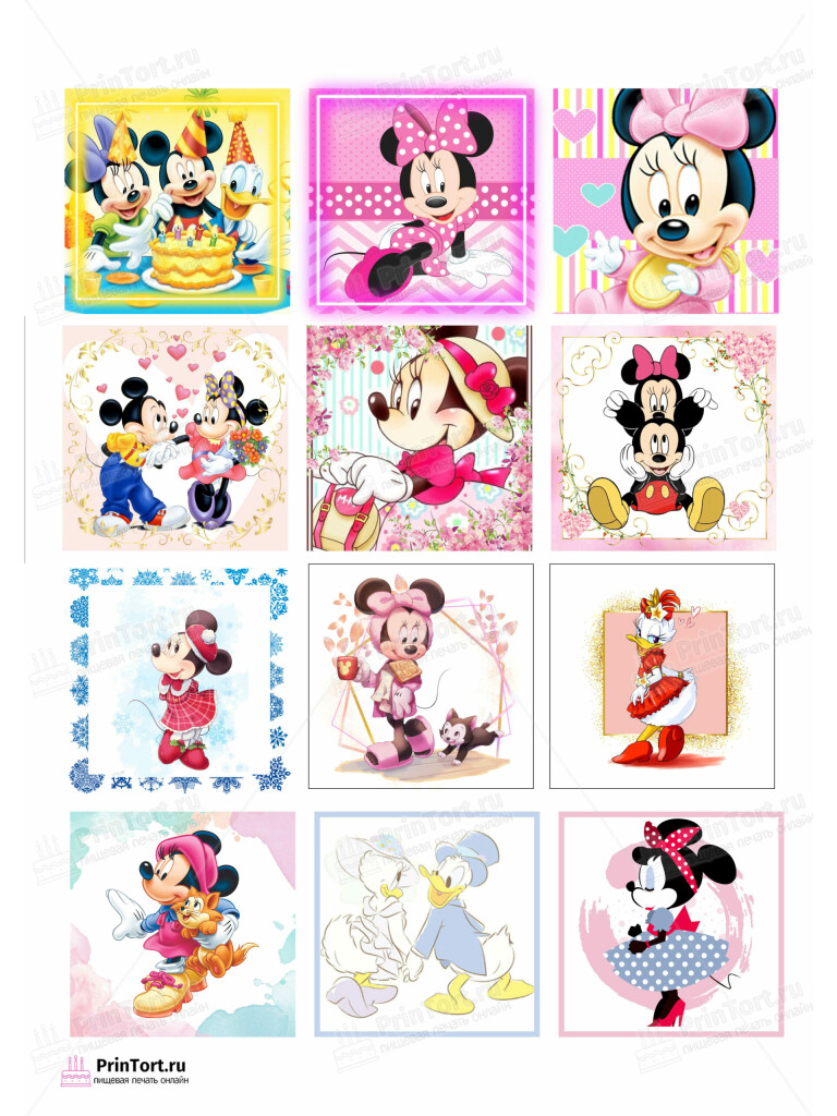 Сахарная и вафельная Картинка для торта «Микки Маус (Mickey mouse)» — PT103364 | Пищевая печать на торте, сахарной, вафельной бумаге -> PrinTort.ru