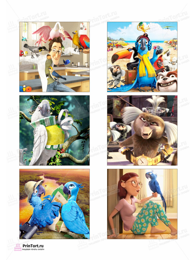 Сахарная, вафельная Картинка для торта «Рио (Rio)» — PT103434 | Пищевая печать на торте, сахарной, вафельной бумаге -> PrinTort.ru Сахарная и вафельная Картинка для торта «Рио (Rio)» — PT103434 | Пищевая печать на торте, сахарной, вафельной бумаге -> PrinTort.ru