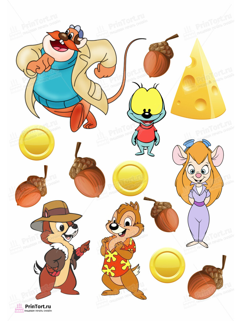 Сахарная, вафельная Картинка для торта «Чип и Дейл (Chip and Dale)» — PT103684 | Пищевая печать на торте, сахарной, вафельной бумаге -> PrinTort.ru Сахарная и вафельная Картинка для торта «Чип и Дейл (Chip and Dale)» — PT103684 | Пищевая печать на торте, сахарной, вафельной бумаге -> PrinTort.ru