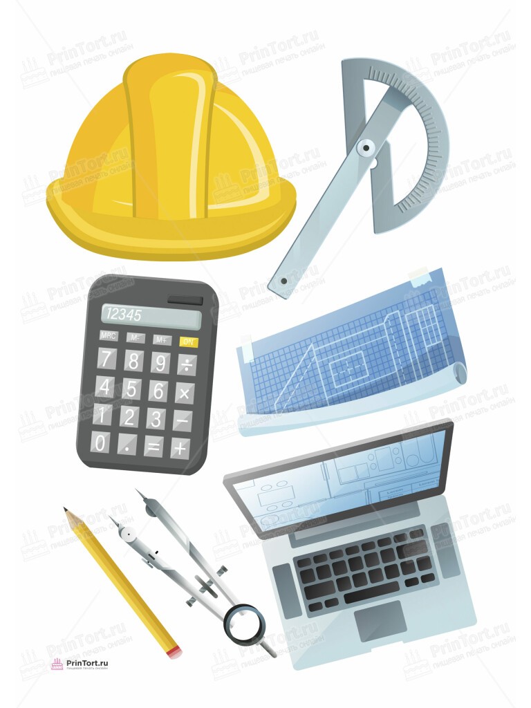 Сахарная и вафельная Картинка для торта «Инженер» — PT105057 | Пищевая печать на торте, сахарной, вафельной бумаге -> PrinTort.ru