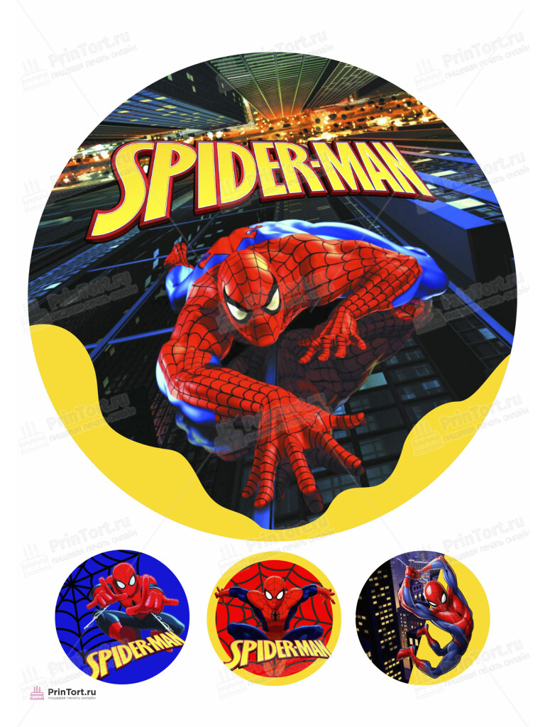 Сахарная, вафельная Картинка для торта «Человек паук» — PT105693 | Пищевая печать на торте, сахарной, вафельной бумаге -> PrinTort.ru Сахарная и вафельная Картинка для торта «Человек паук» — PT105693 | Пищевая печать на торте, сахарной, вафельной бумаге -> PrinTort.ru