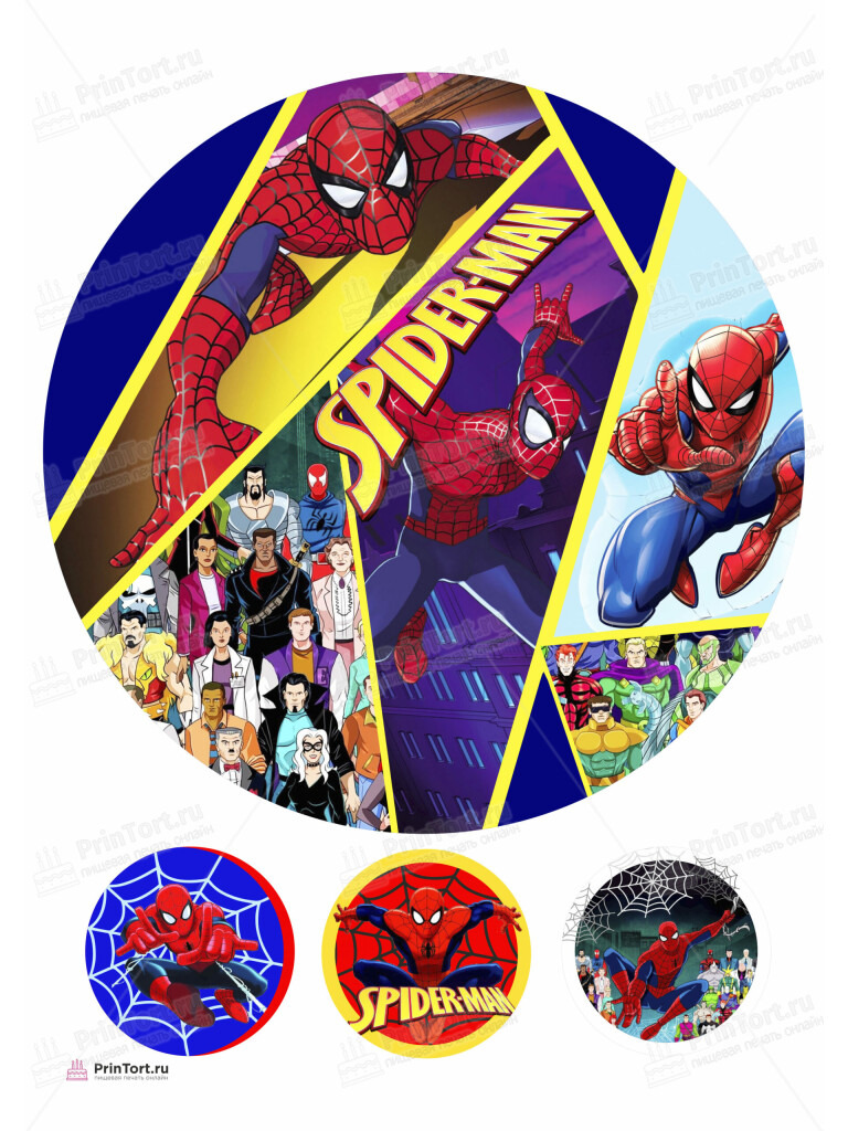 Сахарная, вафельная Картинка для торта «Человек паук» — PT105695 | Пищевая печать на торте, сахарной, вафельной бумаге -> PrinTort.ru Сахарная и вафельная Картинка для торта «Человек паук» — PT105695 | Пищевая печать на торте, сахарной, вафельной бумаге -> PrinTort.ru