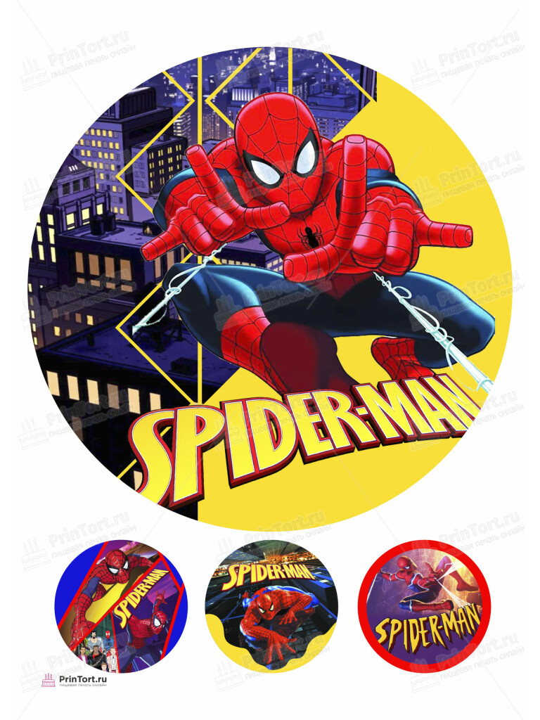 Сахарная, вафельная Картинка для торта «Человек паук» — PT105697 | Пищевая печать на торте, сахарной, вафельной бумаге -> PrinTort.ru Сахарная и вафельная Картинка для торта «Человек паук» — PT105697 | Пищевая печать на торте, сахарной, вафельной бумаге -> PrinTort.ru