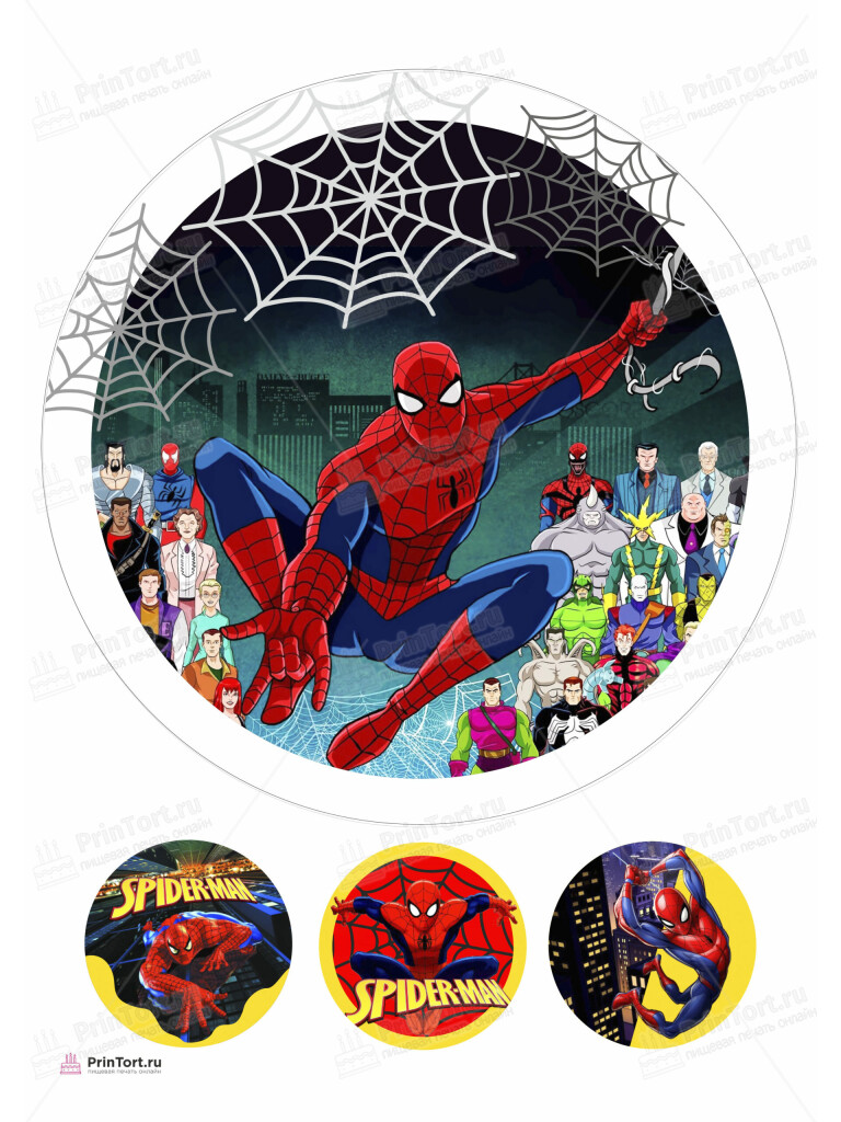 Сахарная, вафельная Картинка для торта «Человек паук» — PT105698 | Пищевая печать на торте, сахарной, вафельной бумаге -> PrinTort.ru Сахарная и вафельная Картинка для торта «Человек паук» — PT105698 | Пищевая печать на торте, сахарной, вафельной бумаге -> PrinTort.ru